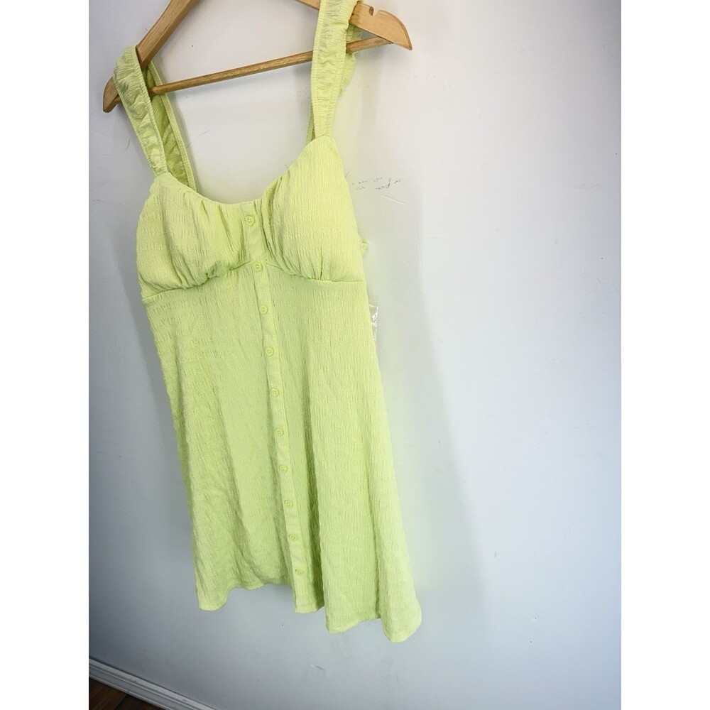 No Boundaries Juniors False Button Front Green Dress Size L(12-14) New - Picture 14 of 14